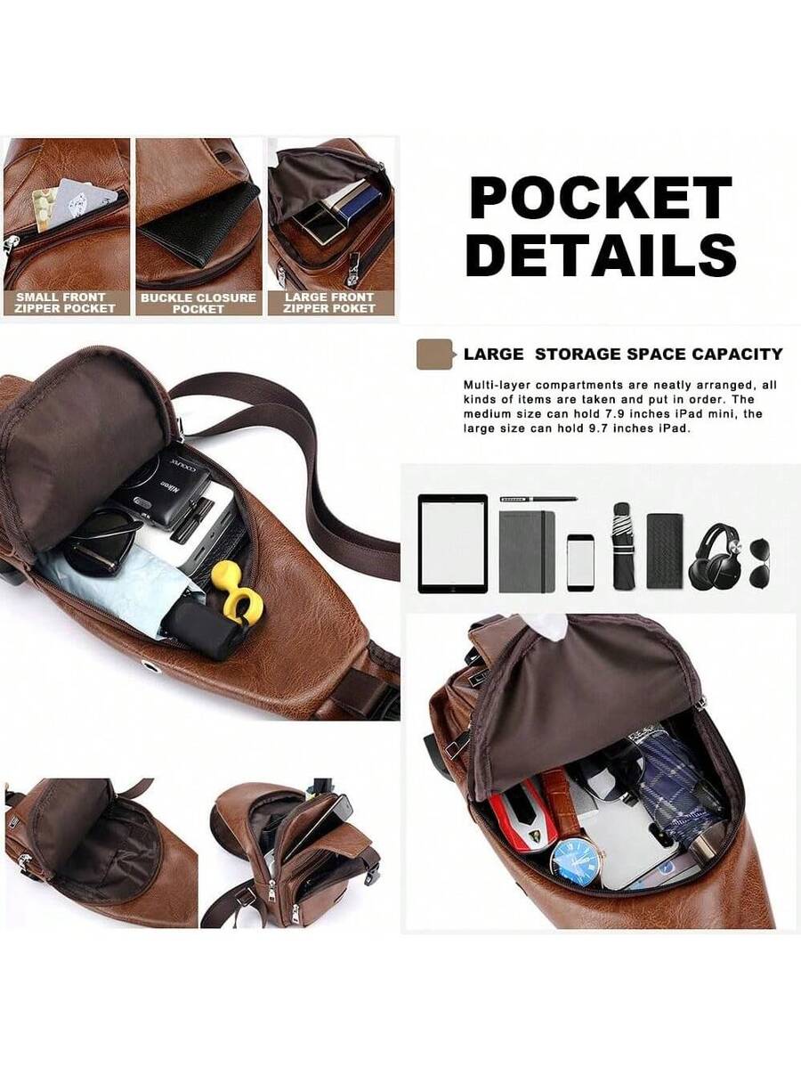 Mens Sling Bag With USB Port,  – обзор и цена Embroidery Bag
