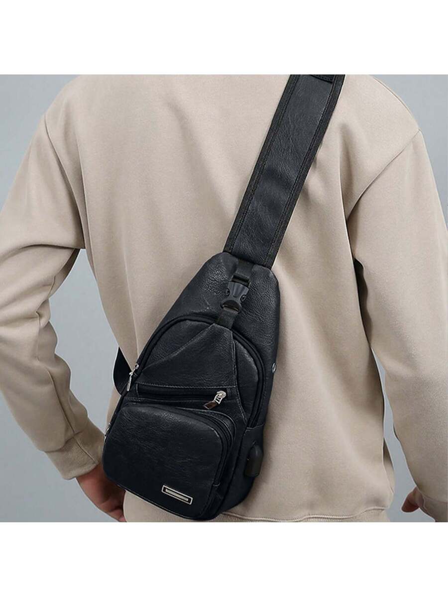Mens Sling Bag With USB Port,  – обзор и цена Embroidery Bag