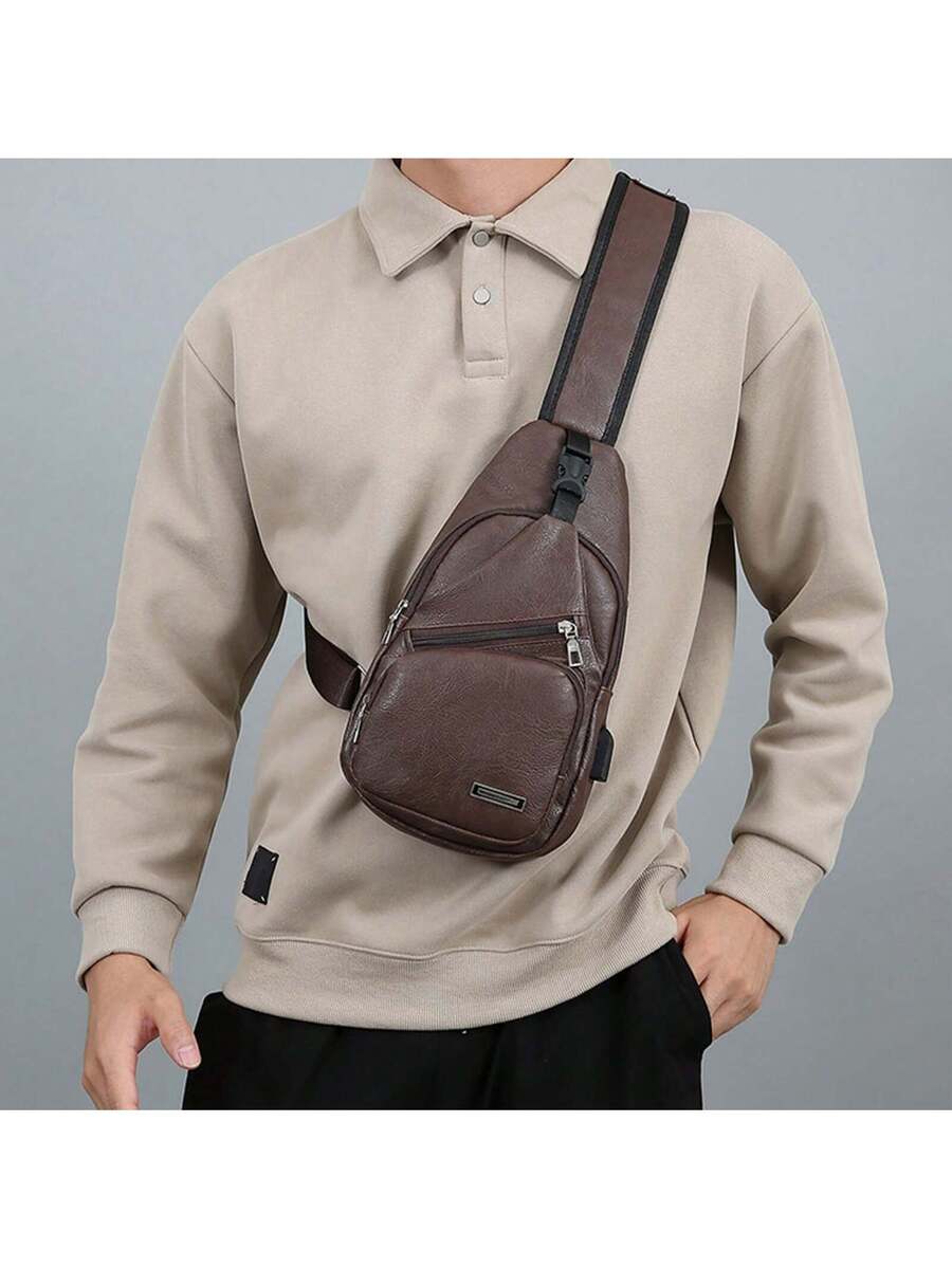 Mens Sling Bag With USB Port,  – обзор и цена Embroidery Bag