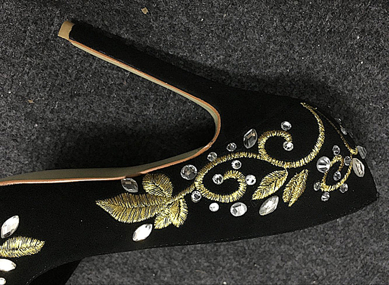 Bling Rhinestone Gold Silver F – обзор и цена Embroidery Gold
