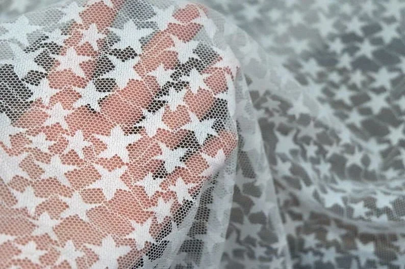Black White Soft Star Embroide – обзор и цена Embroidery Veil
