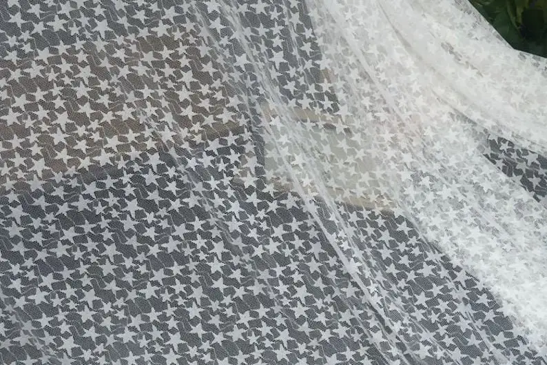Black White Soft Star Embroide – обзор и цена Embroidery Veil