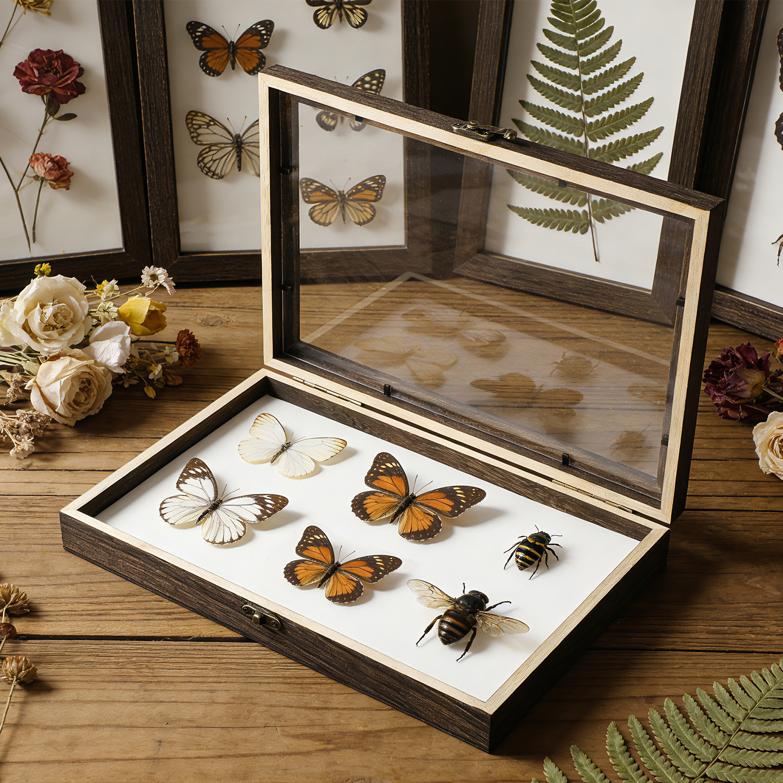 1Set Wood Specimen Storage Box – обзор и цена Frame Display Wood