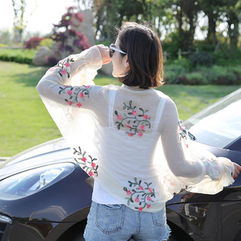 2025 Summer New Women Long Cas – обзор и цена Embroidery Cotton Shirt