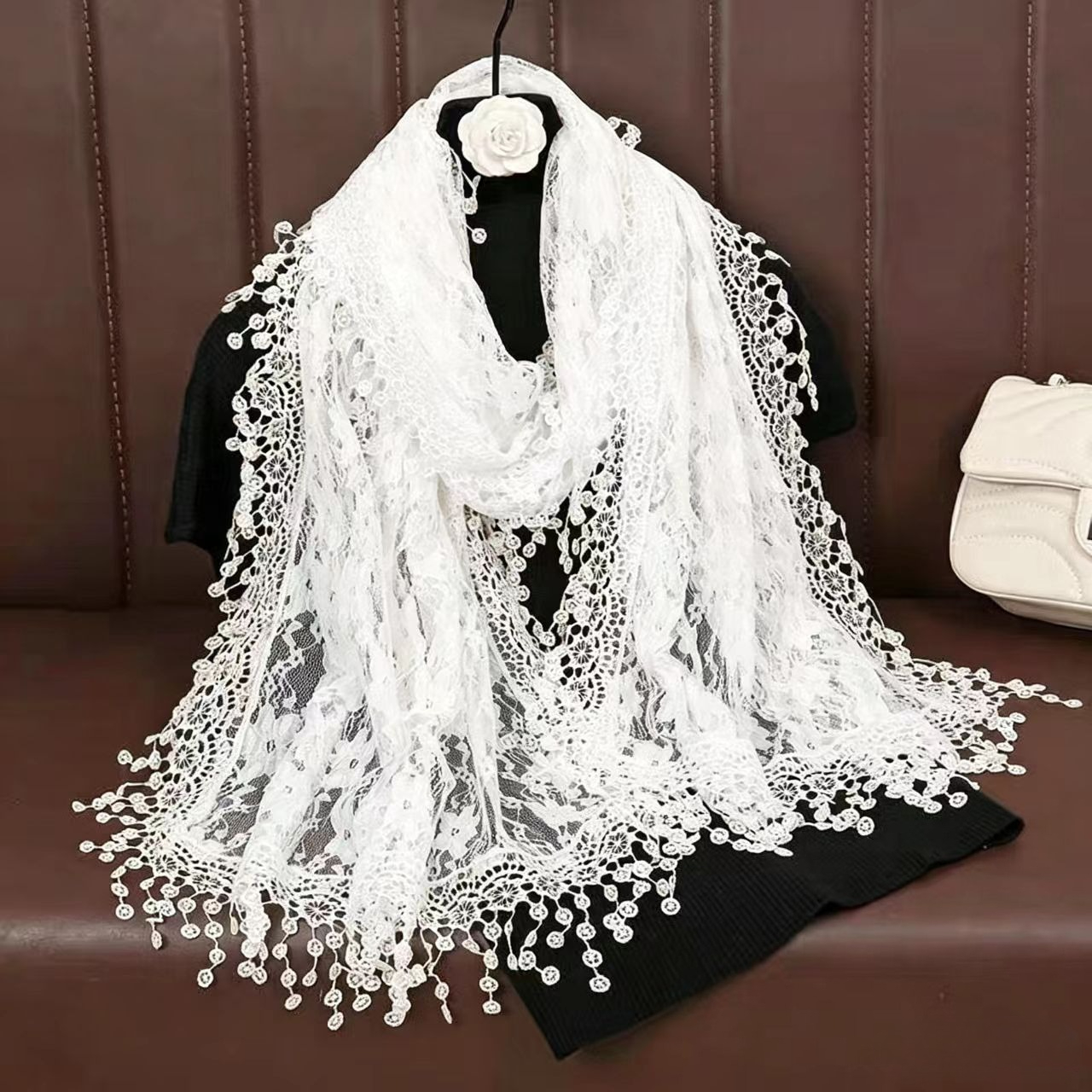 New Embroidery Lace Scarf Shaw – обзор и цена Embroidery Veil