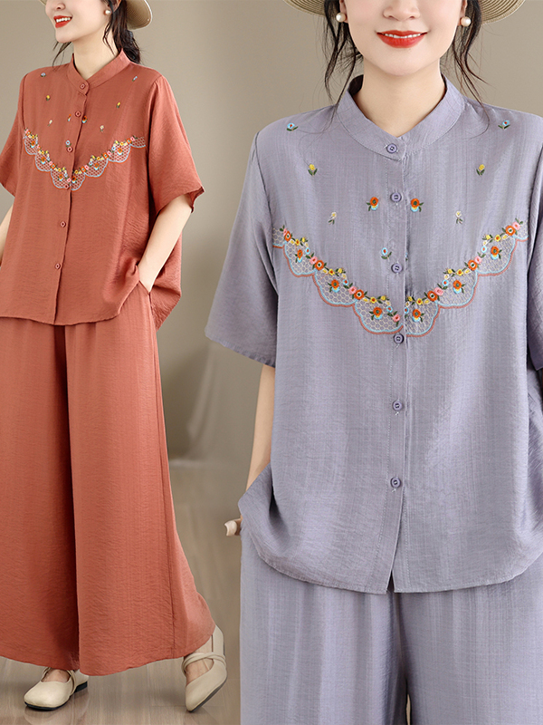 Embroidered Cotton Linen Short – обзор и цена Embroidery Cotton Shirt