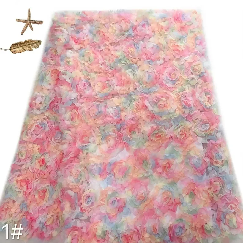 3d chiffon rose flower lace fa – обзор и цена Embroidery Veil