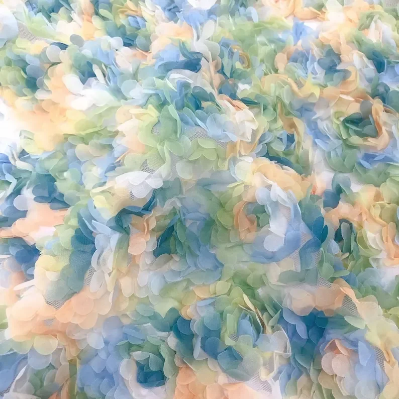 3d chiffon rose flower lace fa – обзор и цена Embroidery Veil