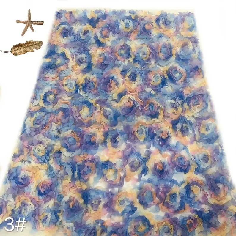 3d chiffon rose flower lace fa – обзор и цена Embroidery Veil