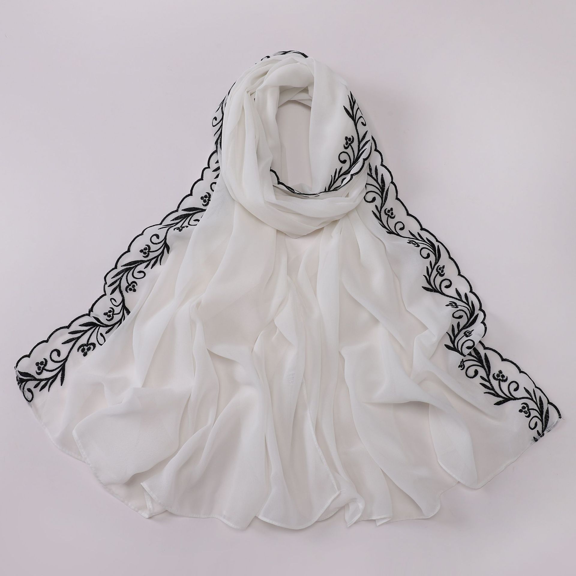 Malaysian Embroidery Chiffon H – обзор и цена Embroidery Veil