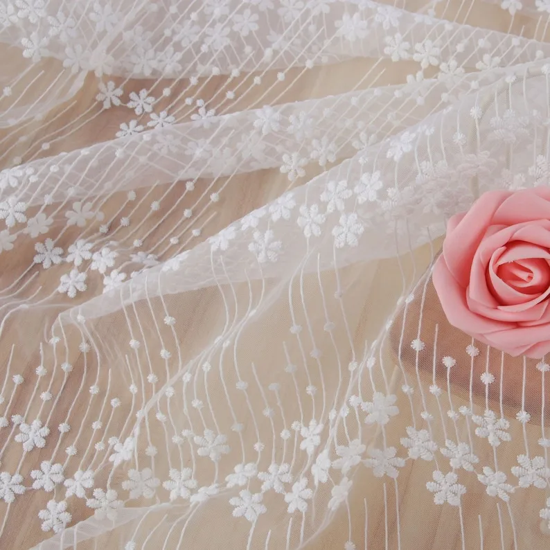 1 yard flower embroidery Lace  – обзор и цена Embroidery Veil
