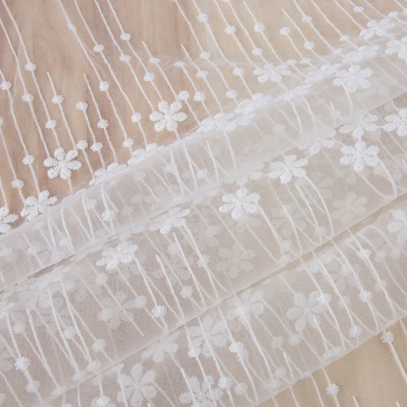 1 yard flower embroidery Lace  – обзор и цена Embroidery Veil