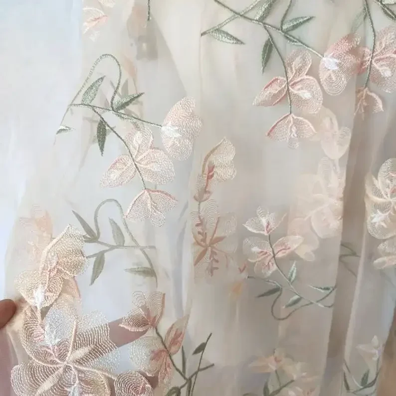 Beautiful Flower Lace fabric A – обзор и цена Embroidery Veil