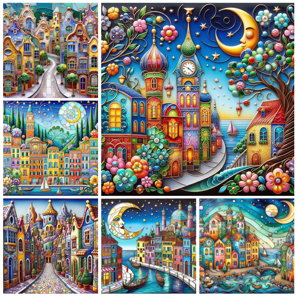 Whimsical World Town Landscape – обзор и цена Embroidery World