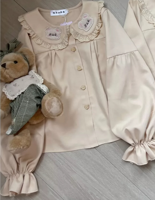Lolita Blouse Cute Bear Embroi – обзор и цена Embroidery Yellow
