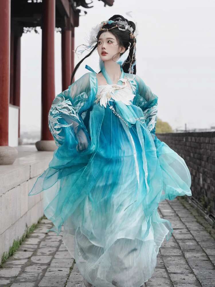 New Peacock Hanfu Womens fashi – обзор и цена Embroidery Cotton Shirt