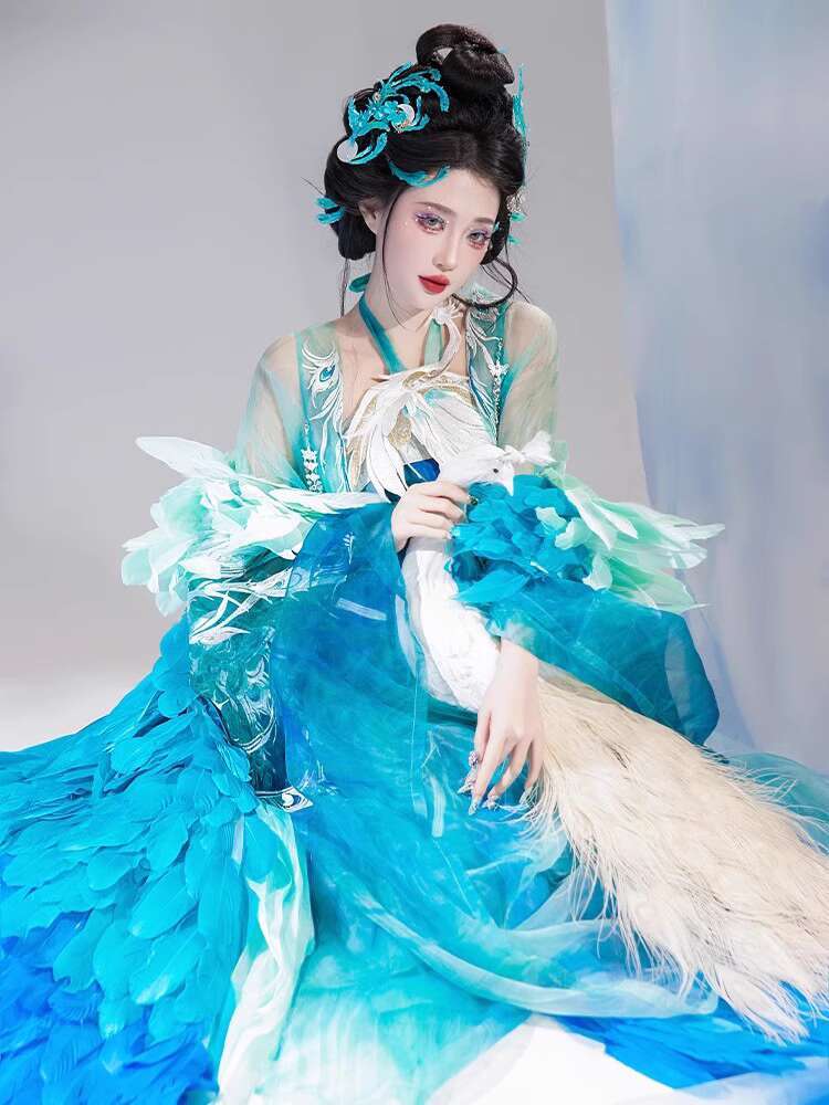 New Peacock Hanfu Womens fashi – обзор и цена Embroidery Cotton Shirt