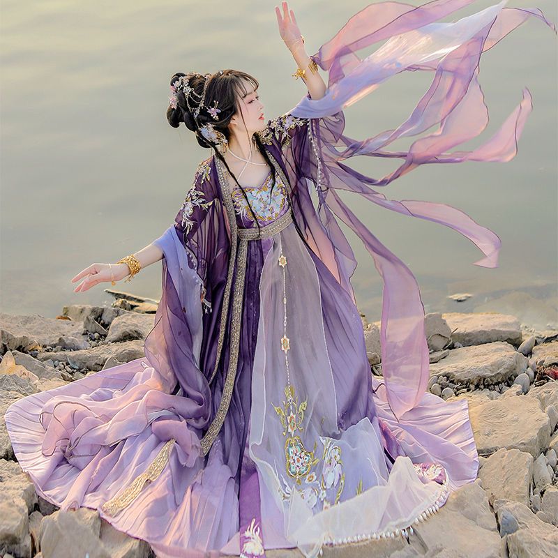 Chinese Hanfu Dress Women Trad – обзор и цена Embroidery Yellow