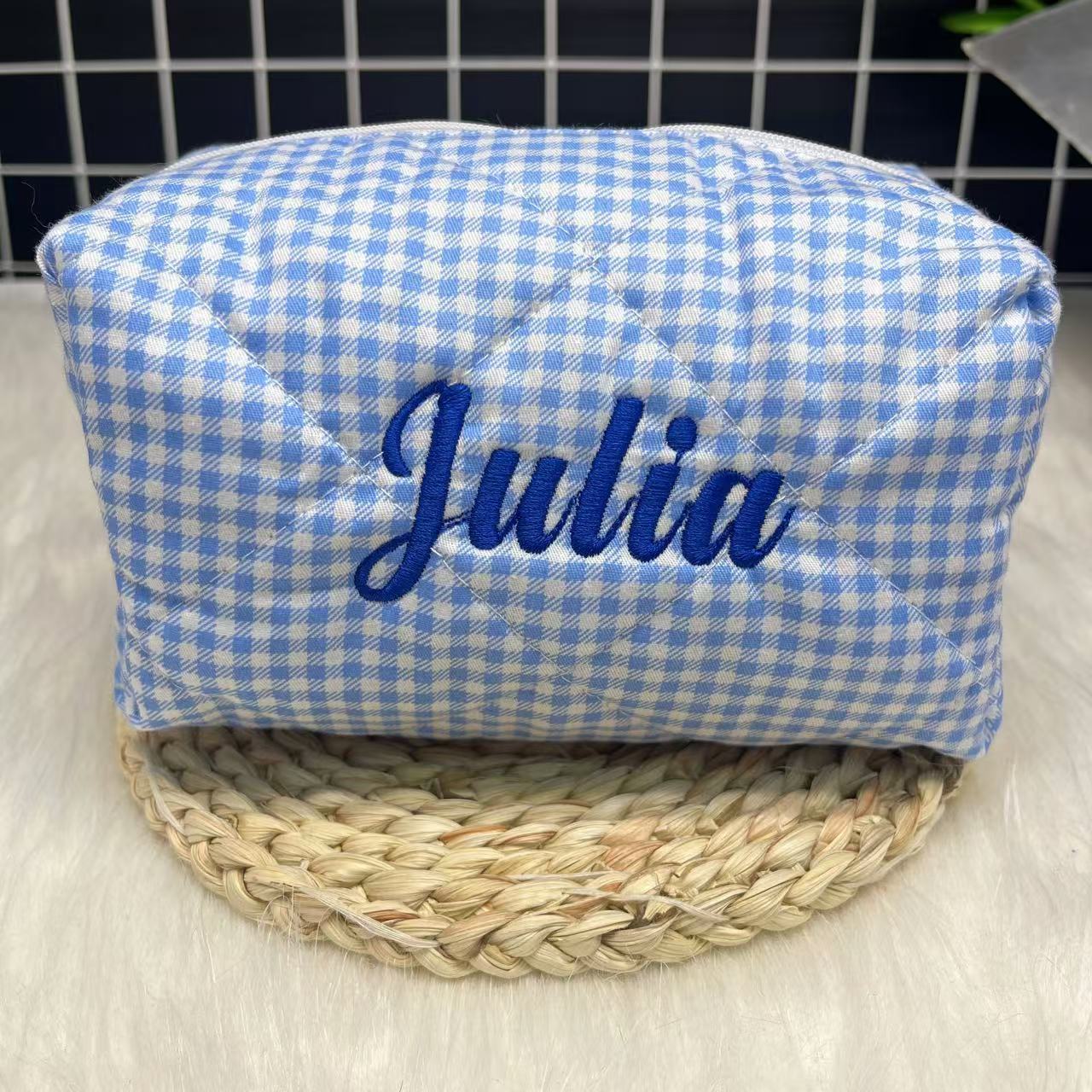 Large Capacity Striped Cosmeti – обзор и цена Embroidery Gift Ideas