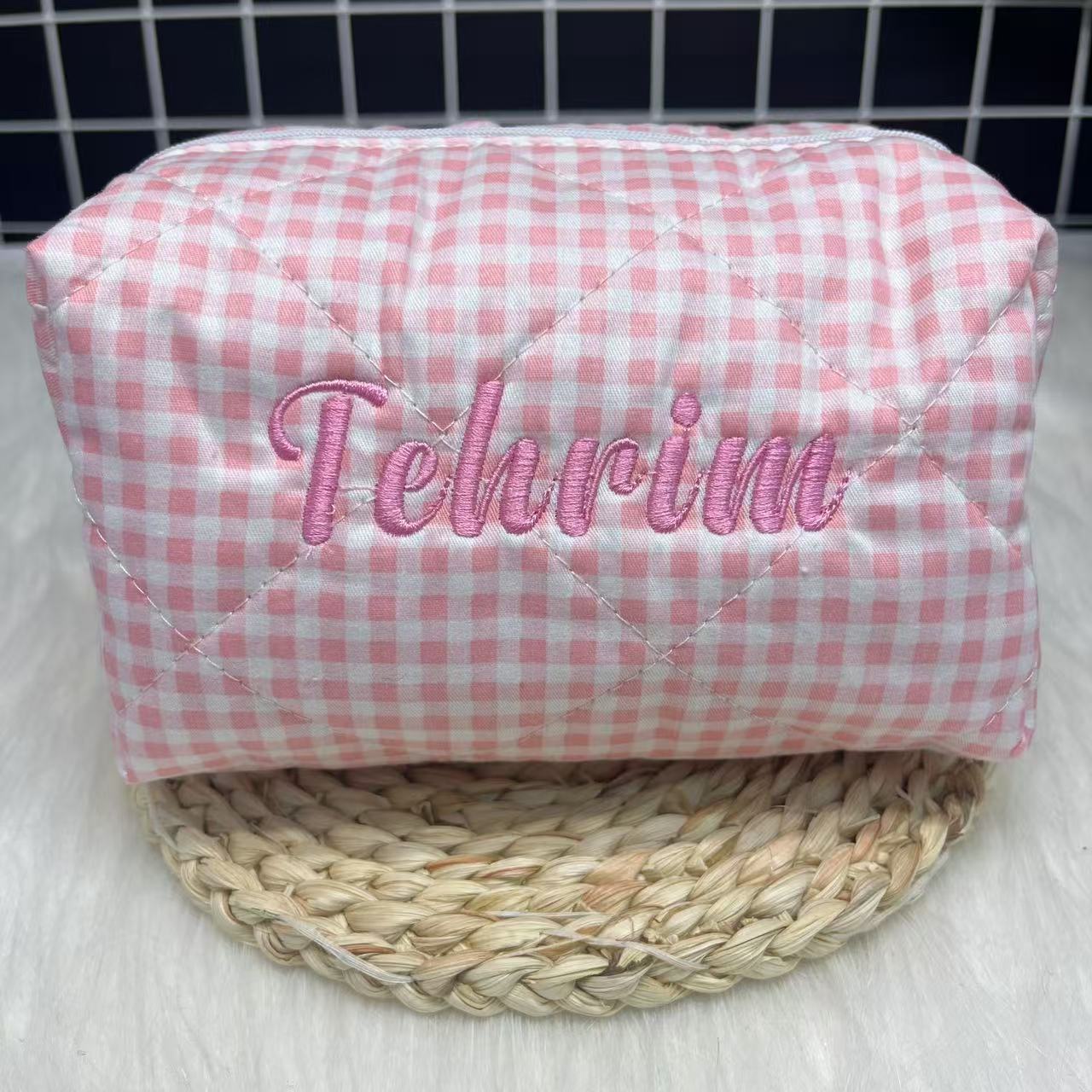 Large Capacity Striped Cosmeti – обзор и цена Embroidery Gift Ideas