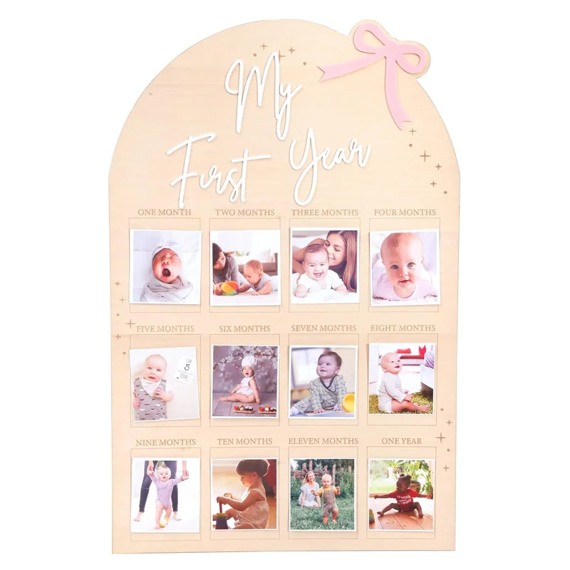 TEMIKIDS Newborn First Year of – обзор и цена Frame Display Wood