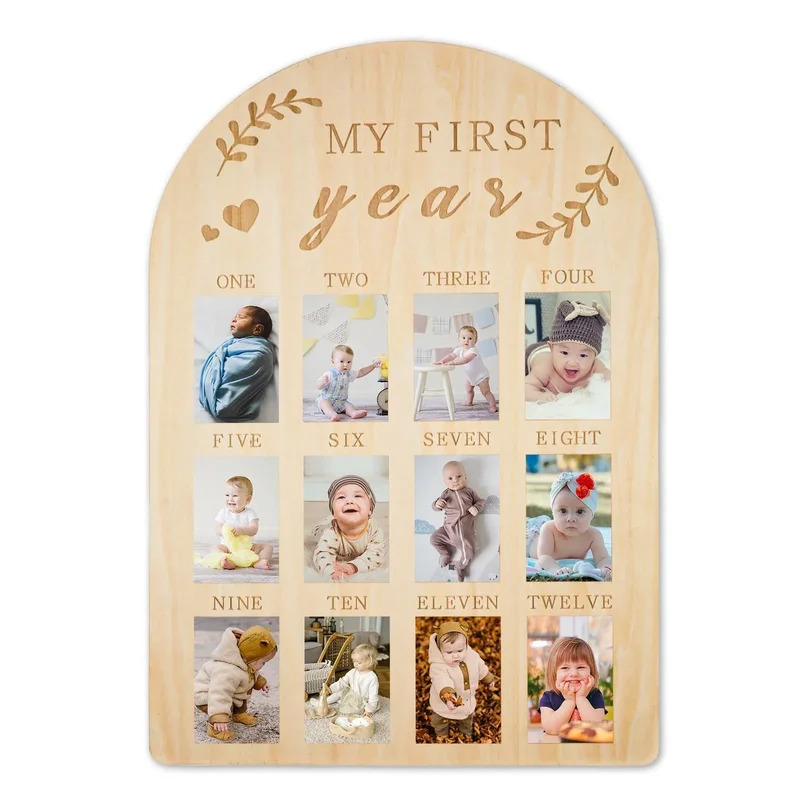 TEMIKIDS Newborn First Year of – обзор и цена Frame Display Wood