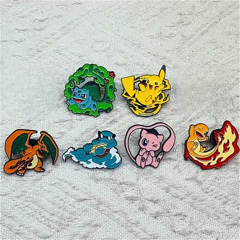 6pcs Anime Pins Set Pokemon En – обзор и цена Embroidery Tulle